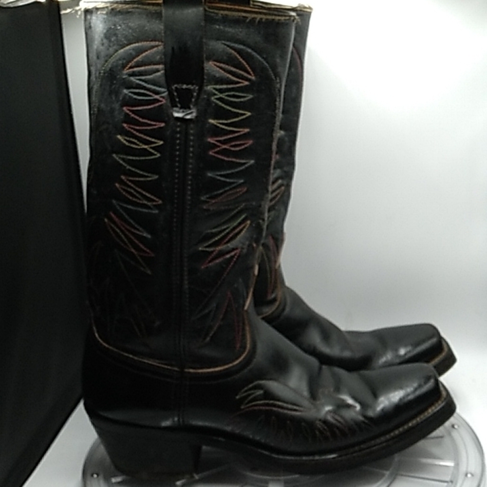 Vintage Wrangler cowboy 🤠 boots 👢 black 7.5D womans